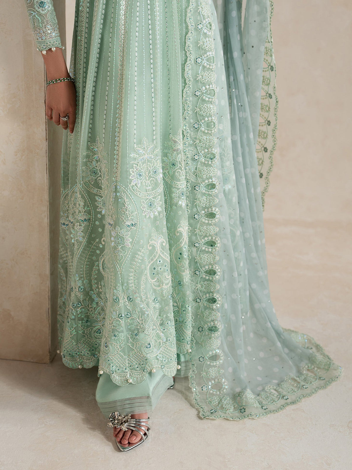 Gulaal | Inaaya Embroidered Chiffon 26 | Evaa - Formal Dress - available at Maria Faisal in UK and USA.