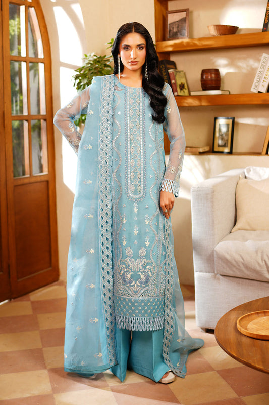 Maryams | Noir Luxe | Azure-NOR-0004 - Formal Dress - available at Maria Faisal in UK and USA.