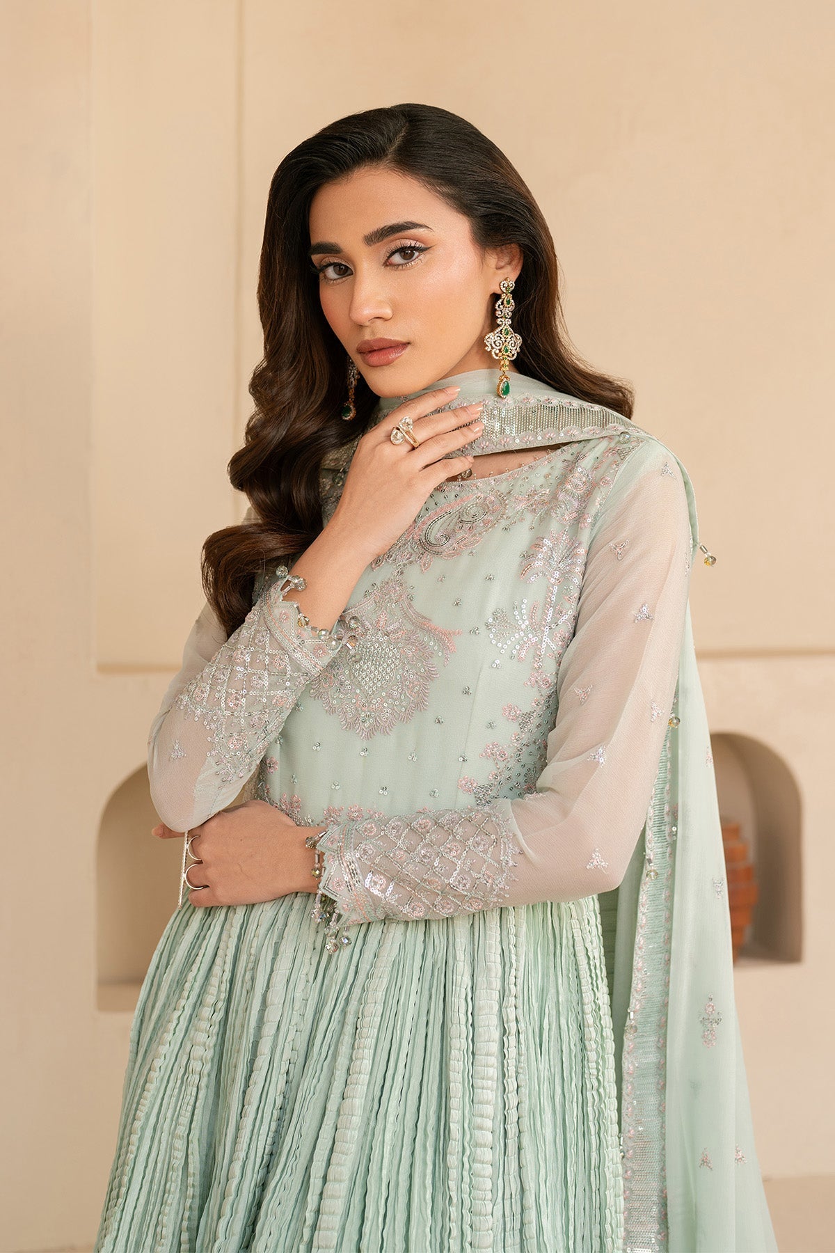 Alizeh | Ready to wear | Green Dress 3 Piece - RTW1020 - Ladies Clothes - Maria Faisal