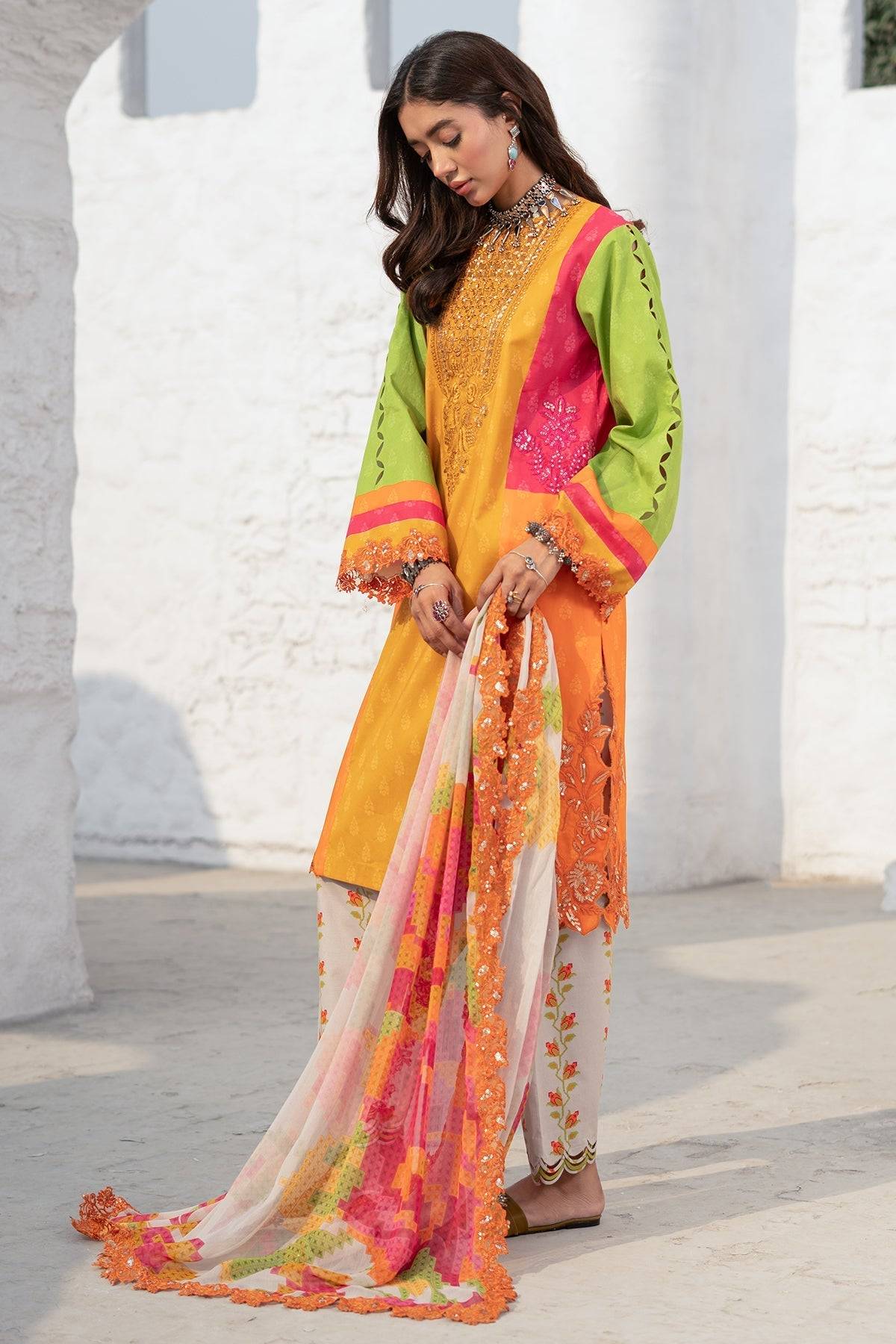 Charizma | Rangoli Lawn | CRO5-06 by Maria Faisal - Registered Vendor of : Charizma - type : Ladies Clothes - 100% original wedding dresses