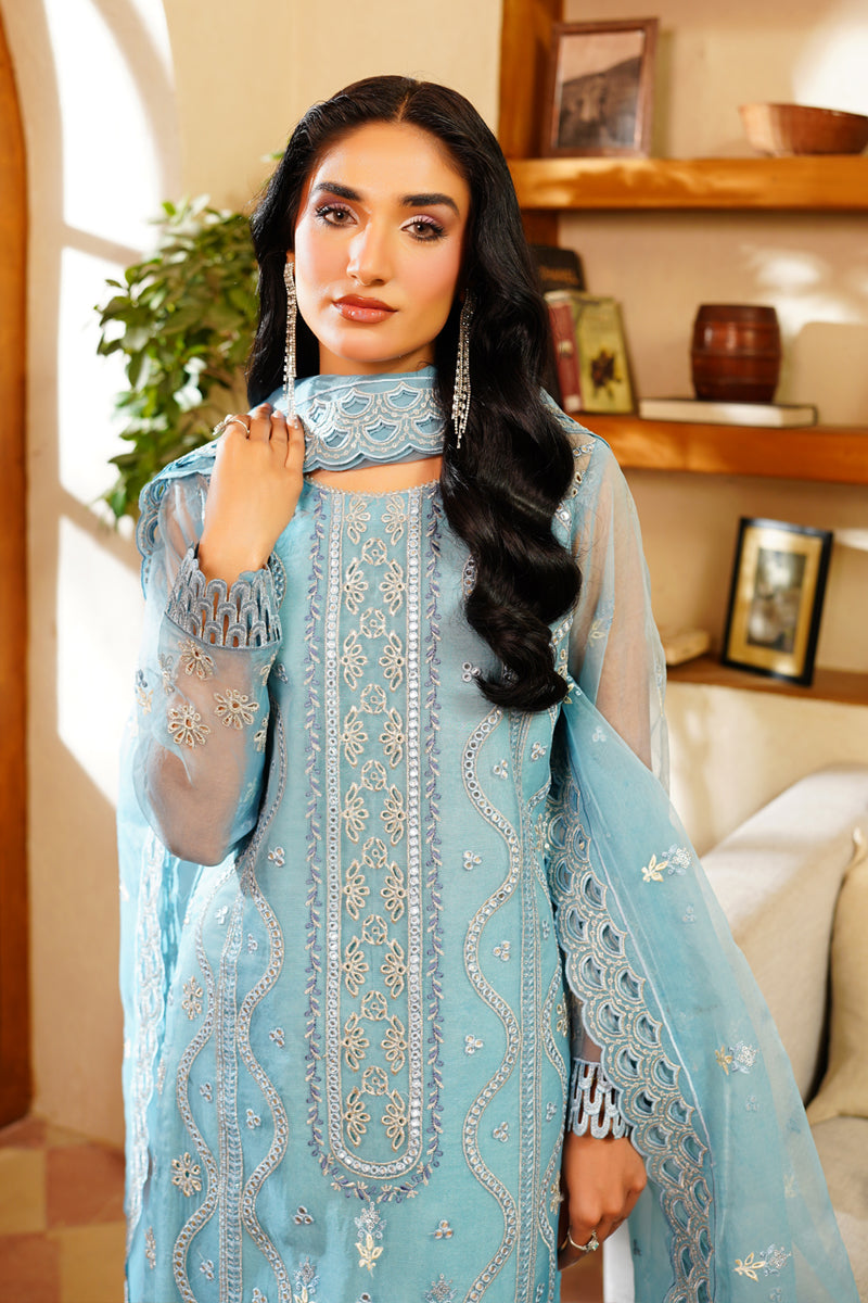 Maryams | Noir Luxe | Azure-NOR-0004 - Formal Dress - available at Maria Faisal in UK and USA.