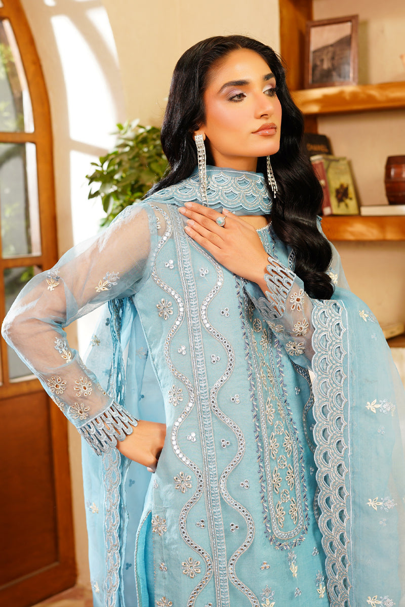 Maryams | Noir Luxe | Azure-NOR-0004 - Formal Dress - available at Maria Faisal in UK and USA.