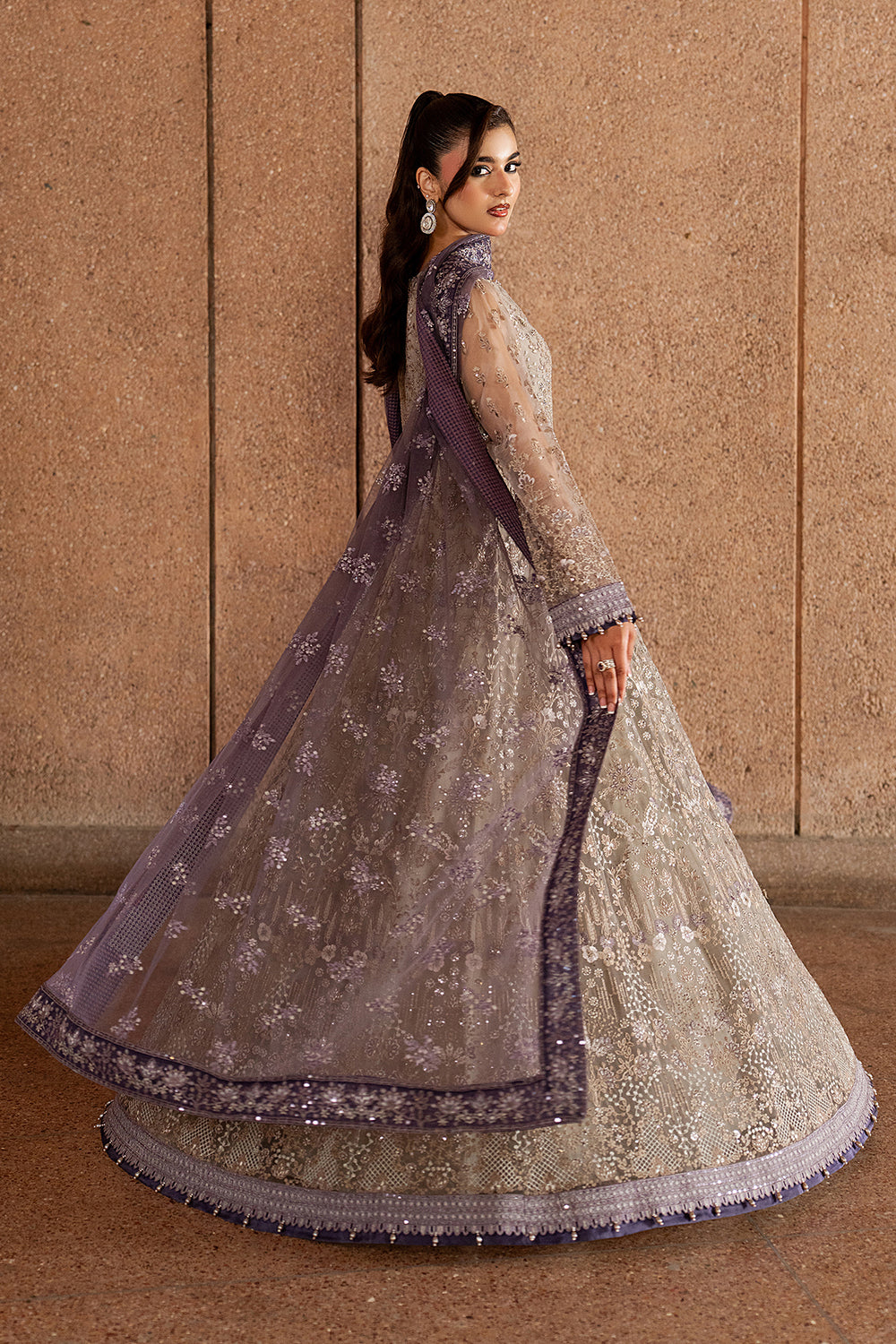Lavish Premium | Lazawal Formals | Beige Serenity - Formal Dress - available at Maria Faisal in UK and USA.