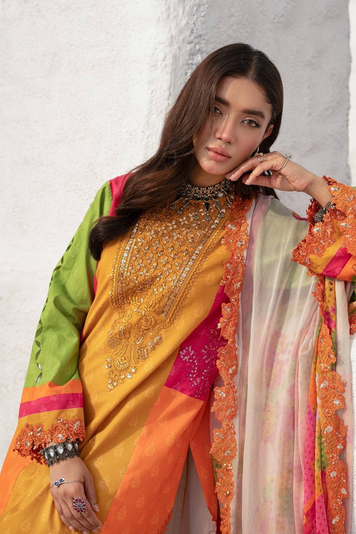 Charizma | Rangoli Lawn | CRO5-06 by Maria Faisal - Registered Vendor of : Charizma - type : Ladies Clothes - 100% original wedding dresses