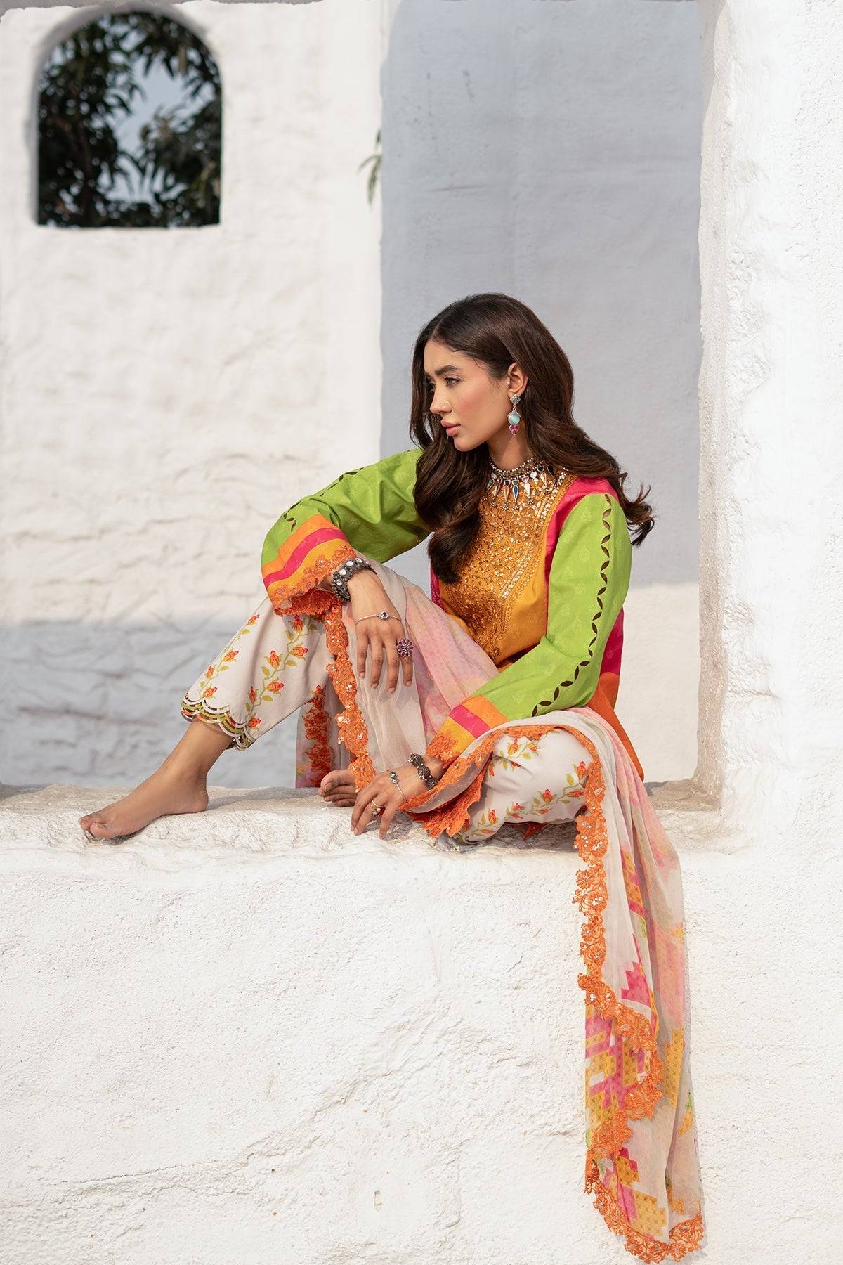 Charizma | Rangoli Lawn | CRO5-06 by Maria Faisal - Registered Vendor of : Charizma - type : Ladies Clothes - 100% original wedding dresses