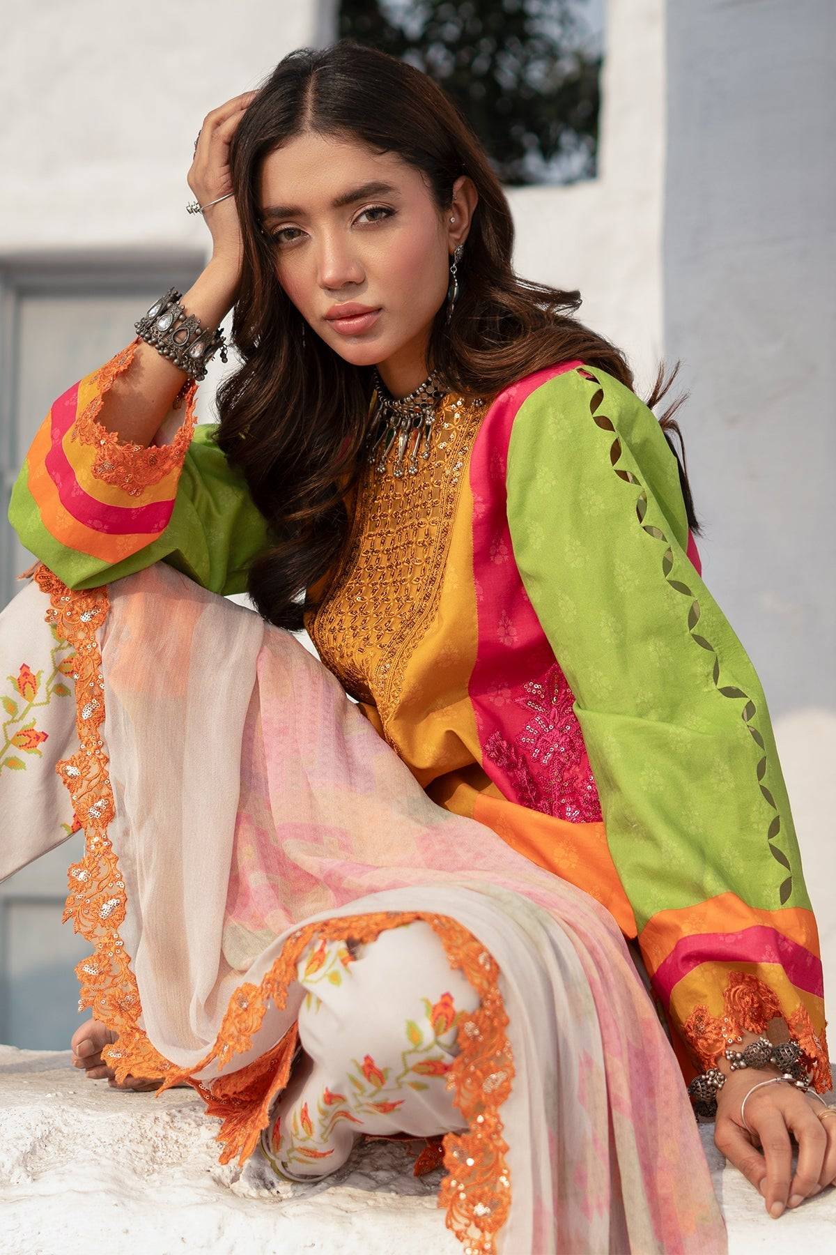 Charizma | Rangoli Lawn | CRO5-06 by Maria Faisal - Registered Vendor of : Charizma - type : Ladies Clothes - 100% original wedding dresses