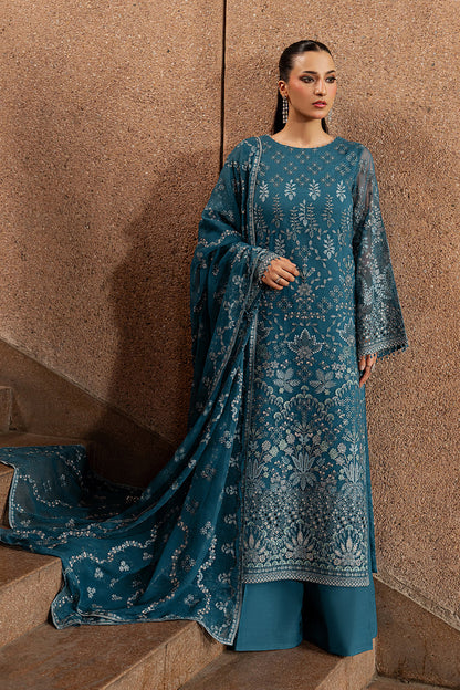 Lavish Premium | Lazawal Formals | Teal Essence - Formal Dress - available at Maria Faisal in UK and USA.