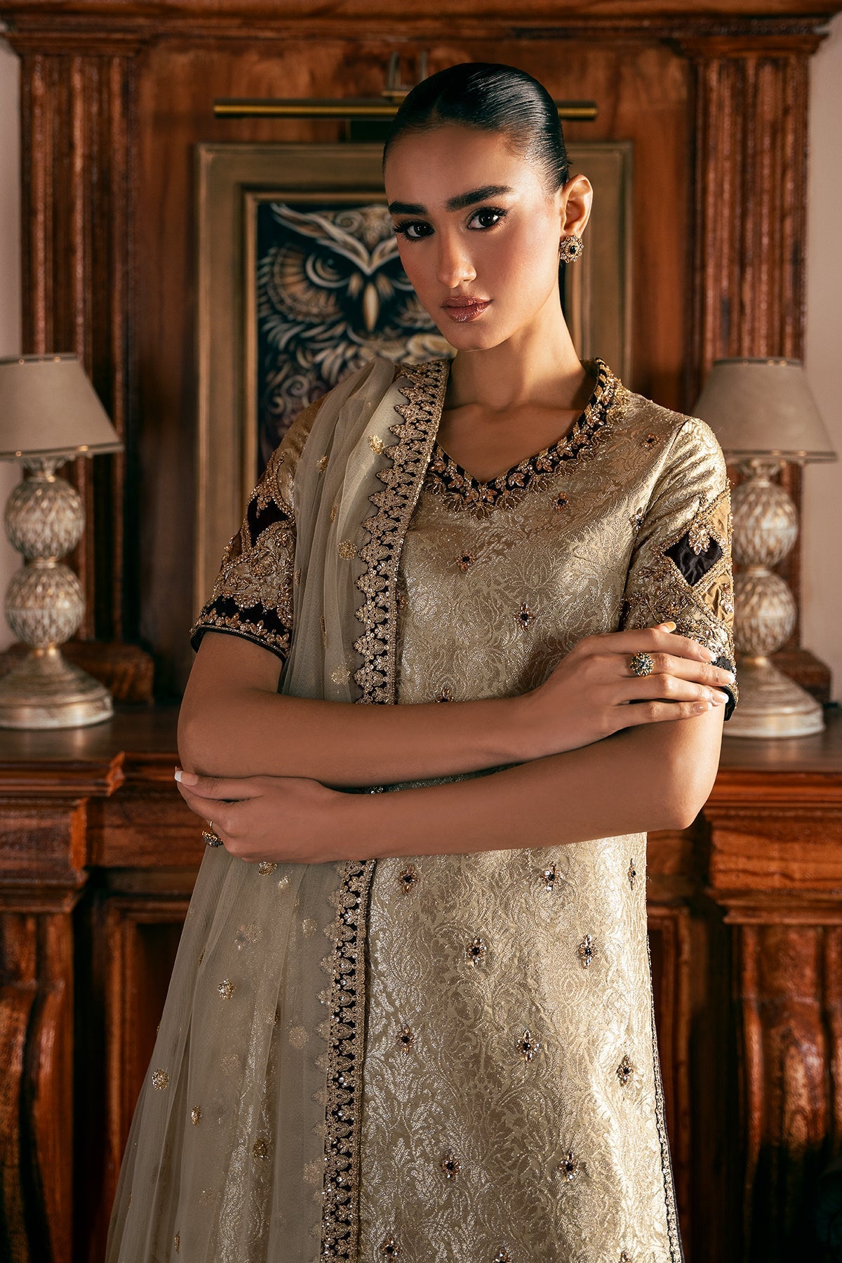 Mina Kashif | Emilie Formals | Kiara - Formal Dress - available at Maria Faisal in UK and USA.