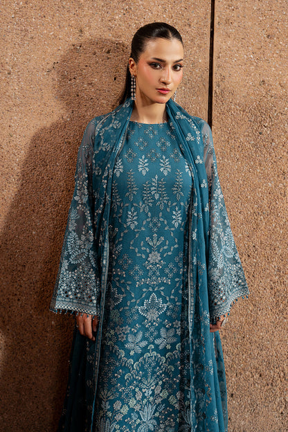 Lavish Premium | Lazawal Formals | Teal Essence - Formal Dress - available at Maria Faisal in UK and USA.