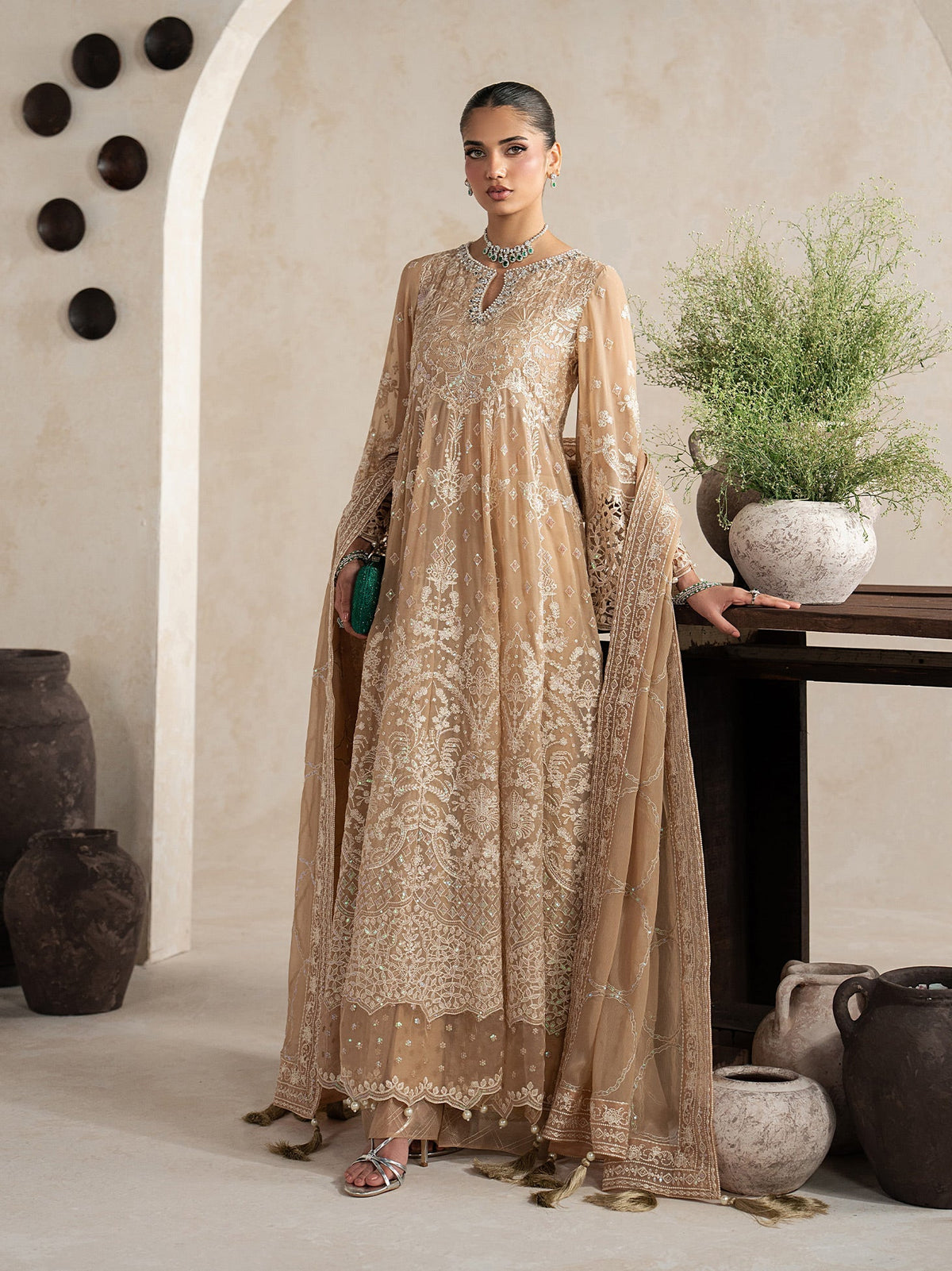 Gulaal | Inaaya Embroidered Chiffon 26 | Niaa - Formal Dress - available at Maria Faisal in UK and USA.