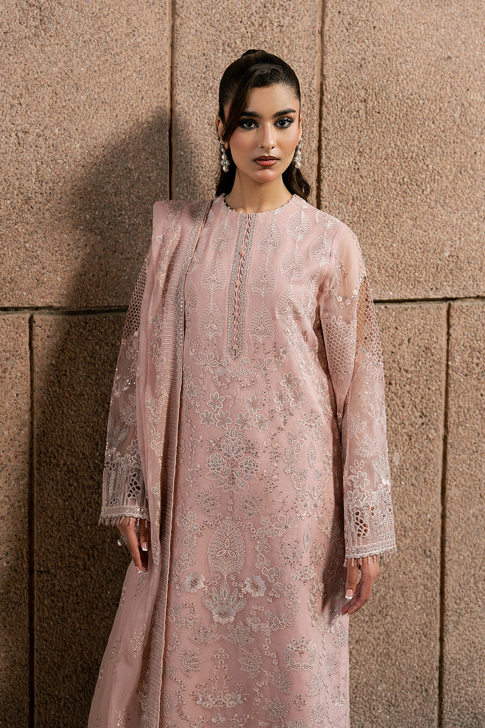 Lavish Premium | Lazawal Formals | Pink Blossom - Formal Dress - available at Maria Faisal in UK and USA.