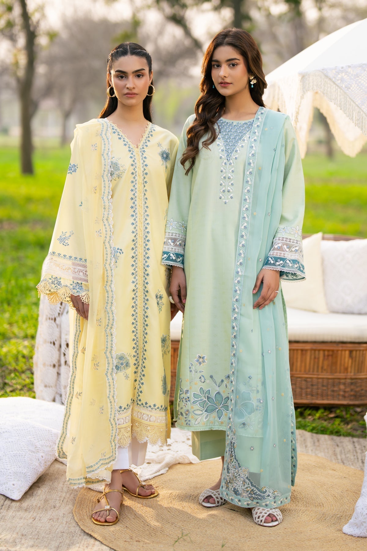 Xenia Formals | Sun Seeking | VERDARA - Formal Dress - available at Maria Faisal in UK and USA.