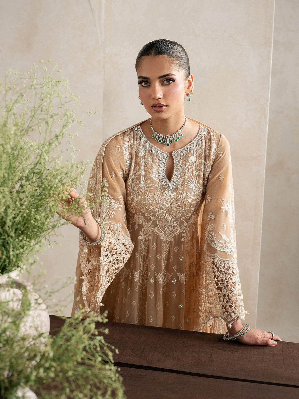 Gulaal | Inaaya Embroidered Chiffon 26 | Niaa - Formal Dress - available at Maria Faisal in UK and USA.