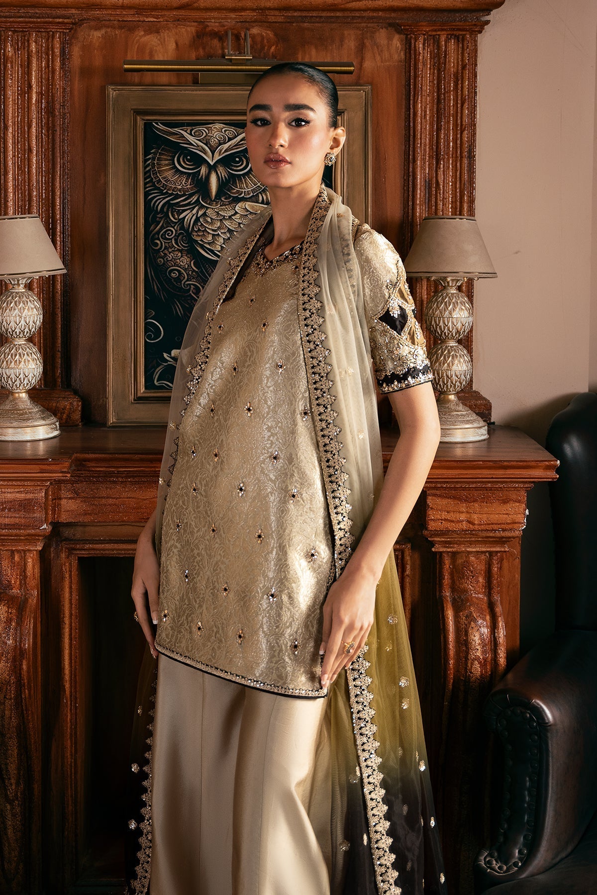 Mina Kashif | Emilie Formals | Kiara - Formal Dress - available at Maria Faisal in UK and USA.