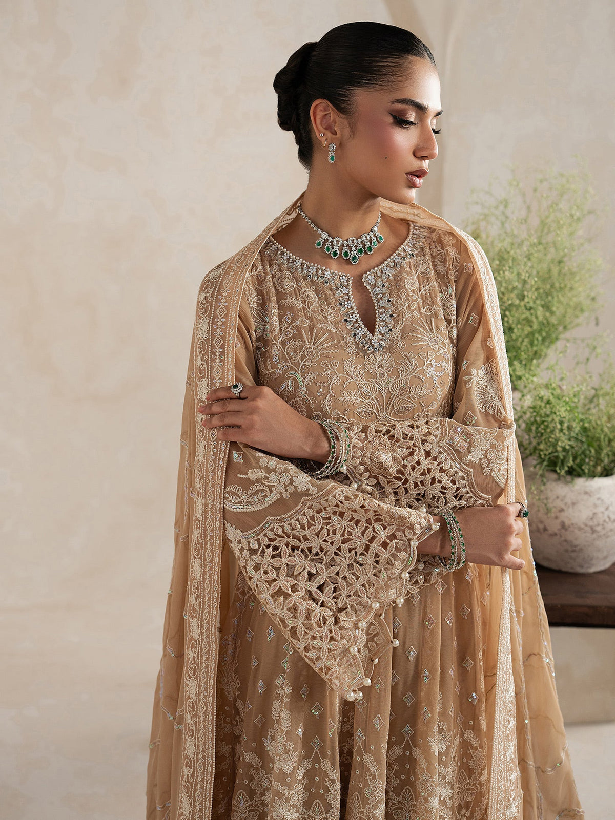 Gulaal | Inaaya Embroidered Chiffon 26 | Niaa - Formal Dress - available at Maria Faisal in UK and USA.