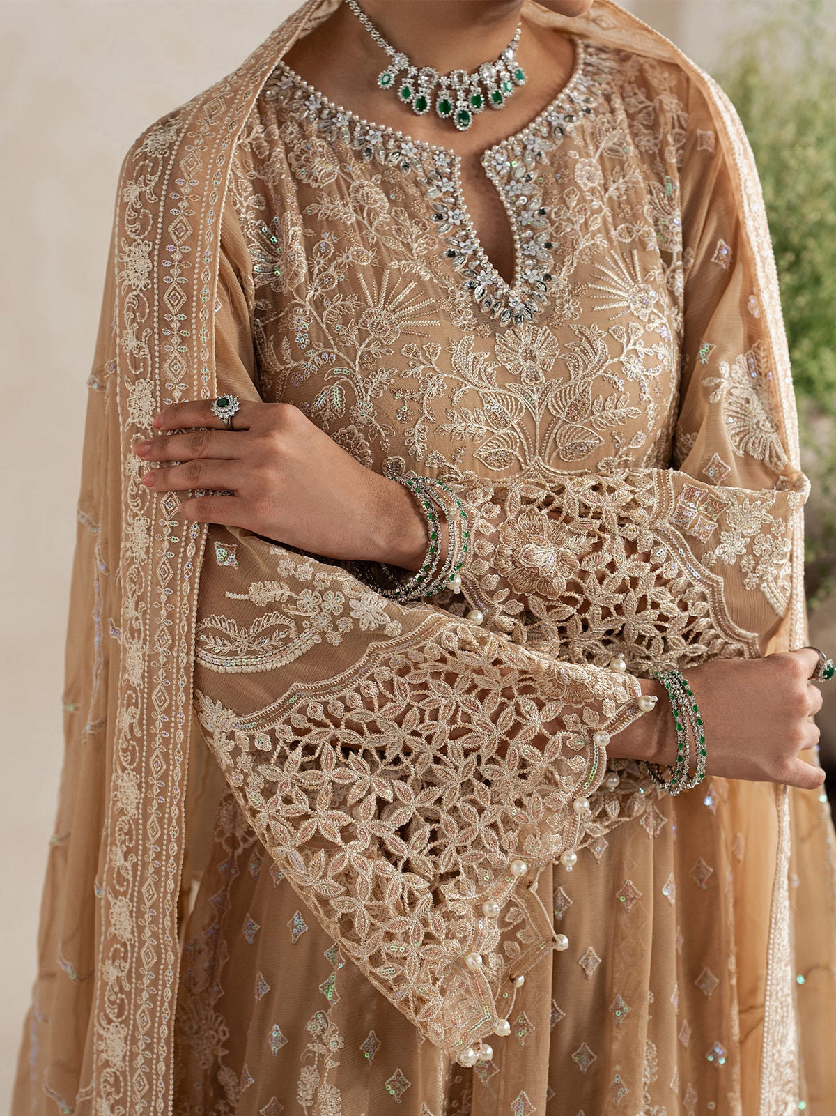 Gulaal | Inaaya Embroidered Chiffon 26 | Niaa - Formal Dress - available at Maria Faisal in UK and USA.