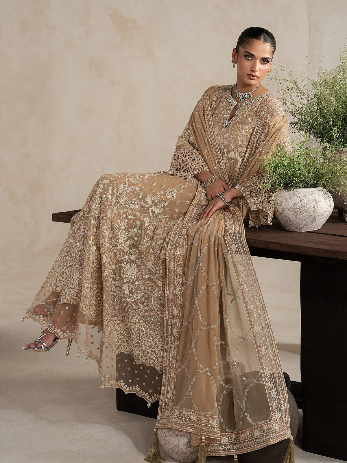 Gulaal | Inaaya Embroidered Chiffon 26 | Niaa - Formal Dress - available at Maria Faisal in UK and USA.