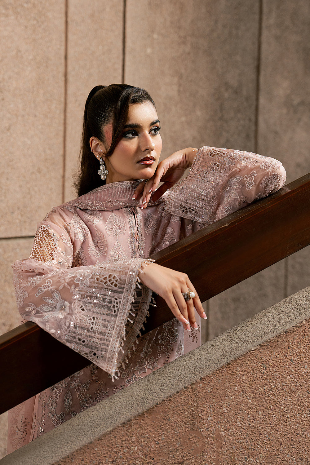 Lavish Premium | Lazawal Formals | Pink Blossom - Formal Dress - available at Maria Faisal in UK and USA.