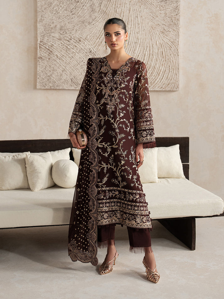 Gulaal | Inaaya Embroidered Chiffon 26 |Sofiya - Formal Dress - available at Maria Faisal in UK and USA.