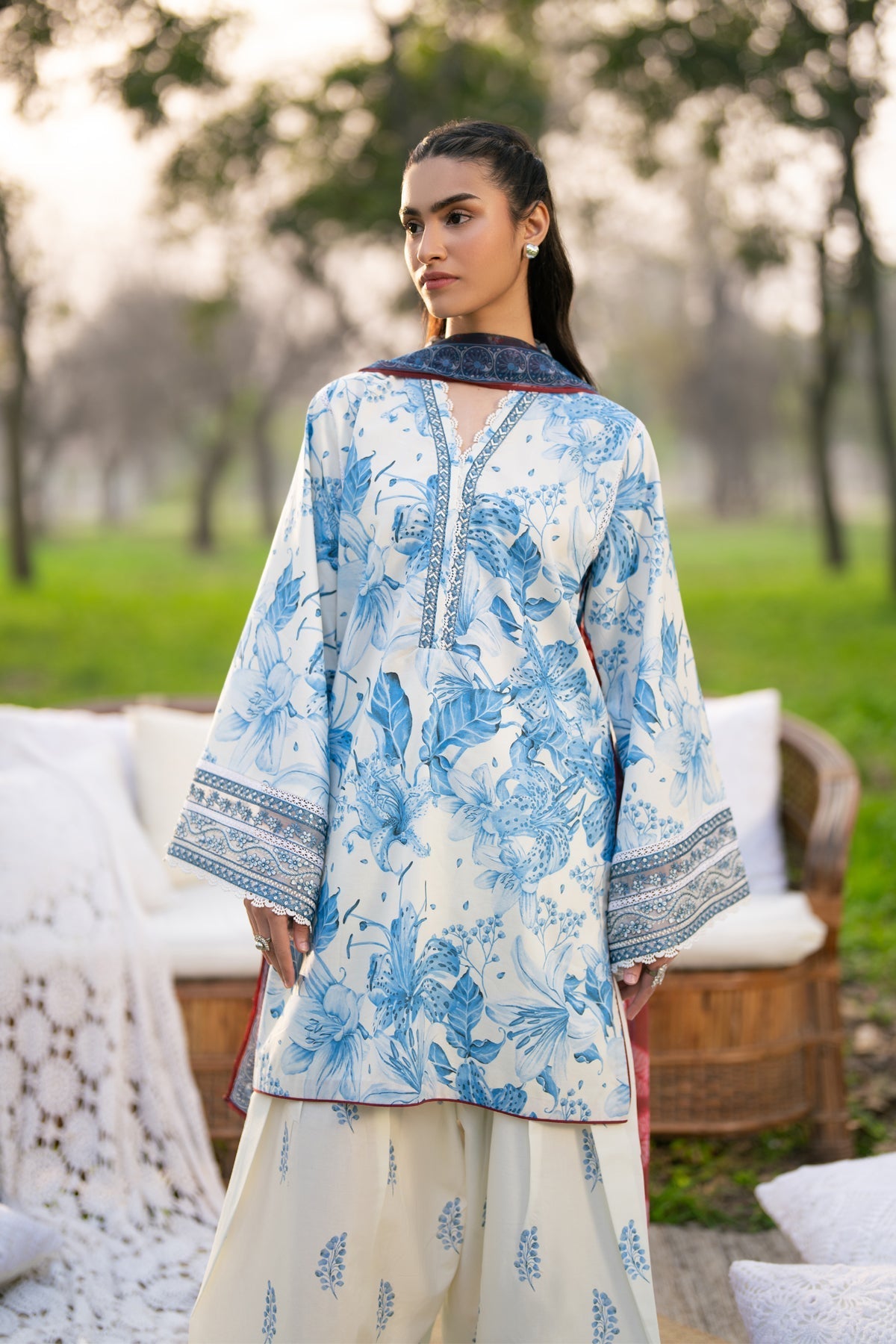Xenia Formals | Sun Seeking | ELARIS - Formal Dress - available at Maria Faisal in UK and USA.