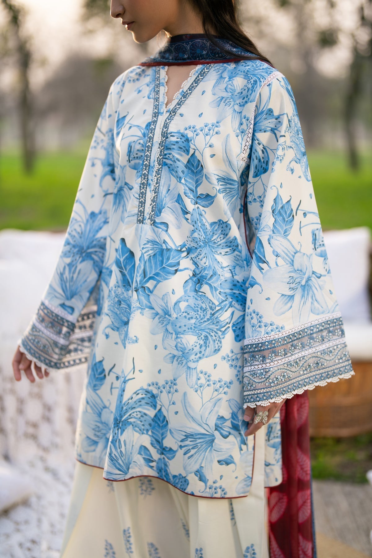 Xenia Formals | Sun Seeking | ELARIS - Formal Dress - available at Maria Faisal in UK and USA.