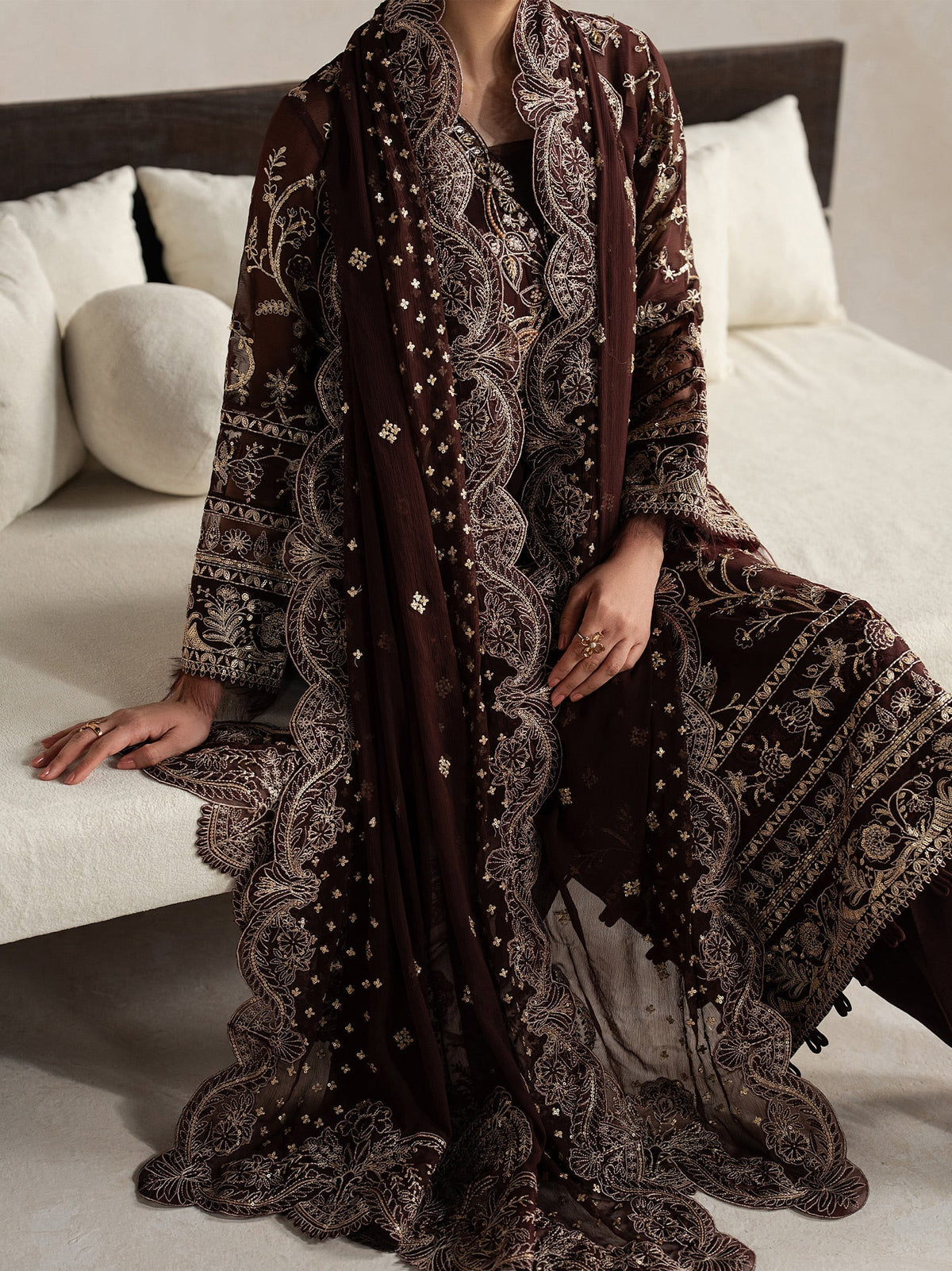 Gulaal | Inaaya Embroidered Chiffon 26 |Sofiya - Formal Dress - available at Maria Faisal in UK and USA.