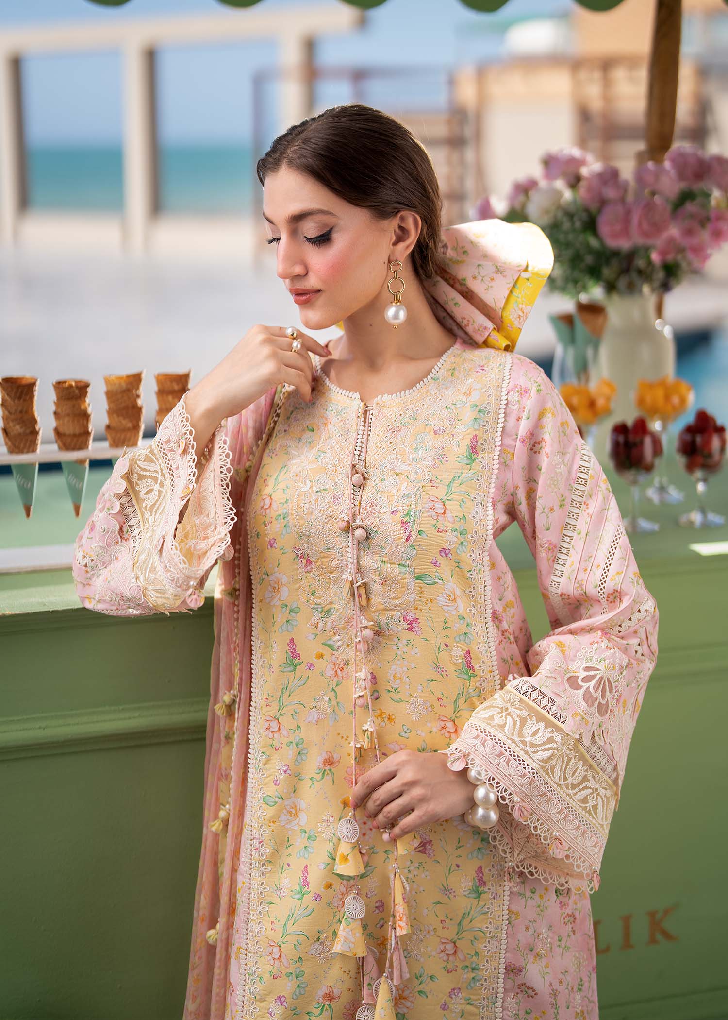 Kanwal Malik | Mira Summer Lawn 26 | Milaa - Luxury Dress - available at Maria Faisal in UK and USA.