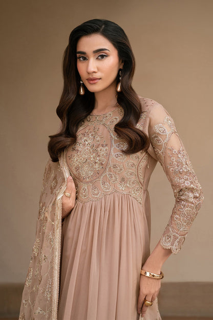 Alizeh | Ready to wear | Beige Dress 3 piece - RTW1027 - Ladies Clothes - Maria Faisal