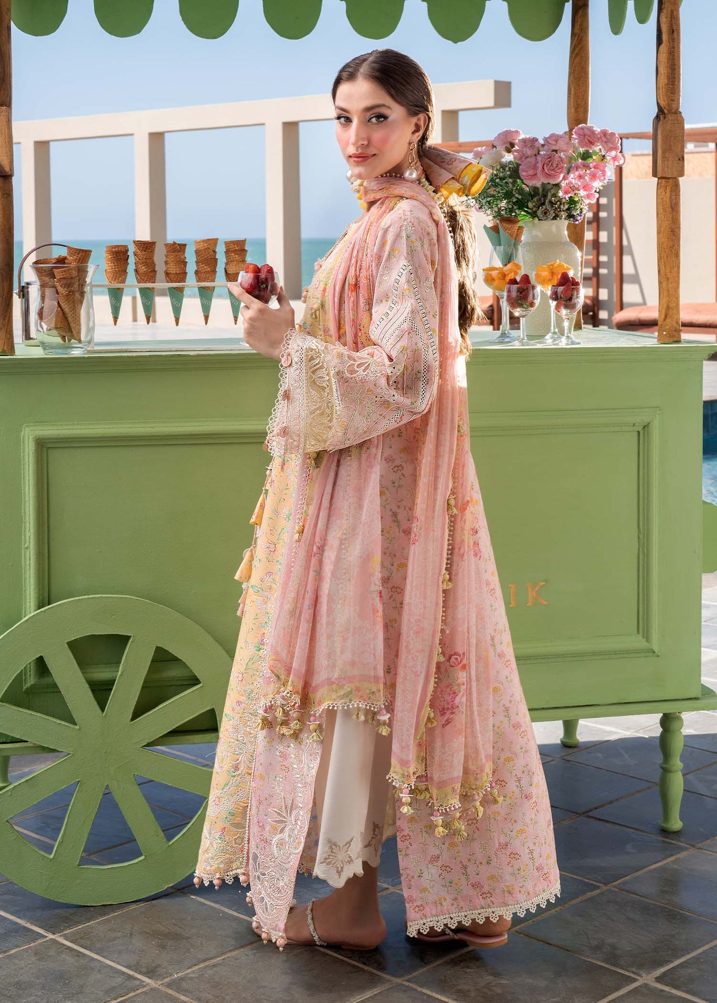 Kanwal Malik | Mira Summer Lawn 26 | Milaa - Luxury Dress - available at Maria Faisal in UK and USA.
