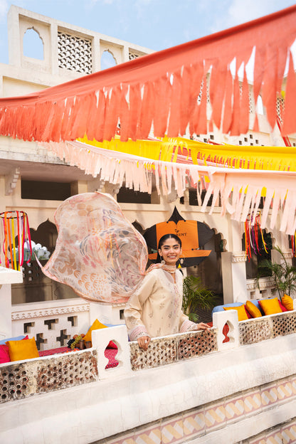 Florent | Basant Chikankari | FBC - 5A - Luxury Dress - available at Maria Faisal in UK and USA.