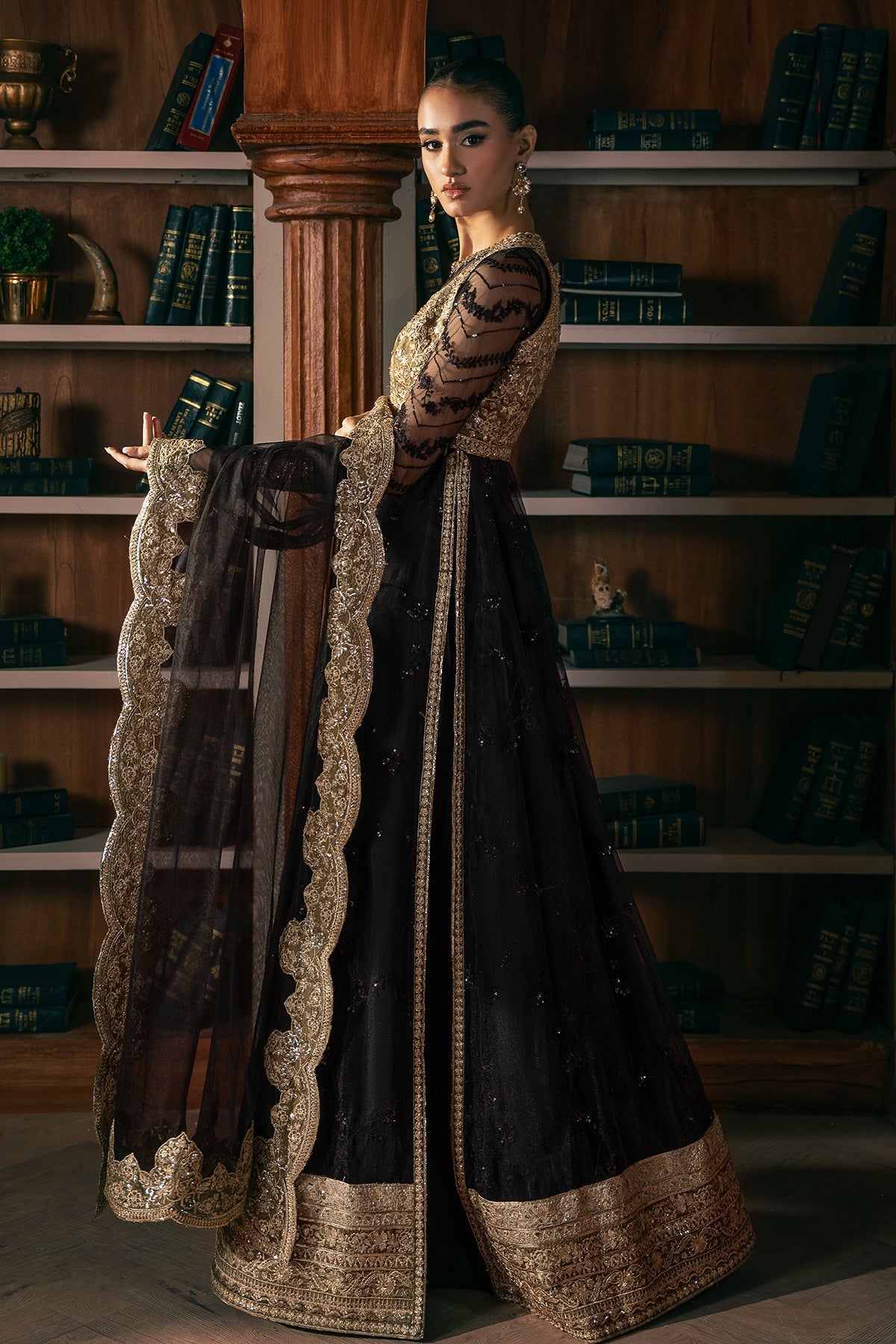 Mina Kashif | Emilie Formals | Opallene - Formal Dress - available at Maria Faisal in UK and USA.