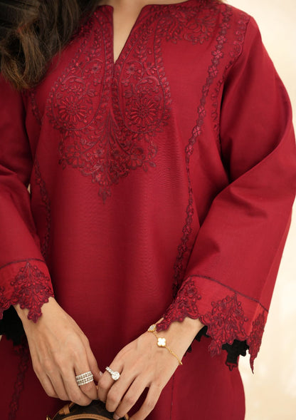 Faiza Faisal | FNF Cords Edit | RUBY FUSION - Casual Dress - available at Maria Faisal in UK and USA.