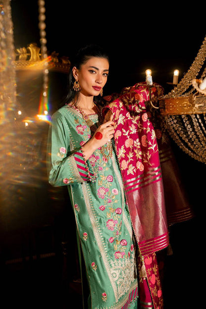 AlKaram | Festive Summer 25 | FC-9D-25-Sage by Maria Faisal - Registered Vendor of : Alkaram - type : Ladies Clothes - 100% original wedding dresses