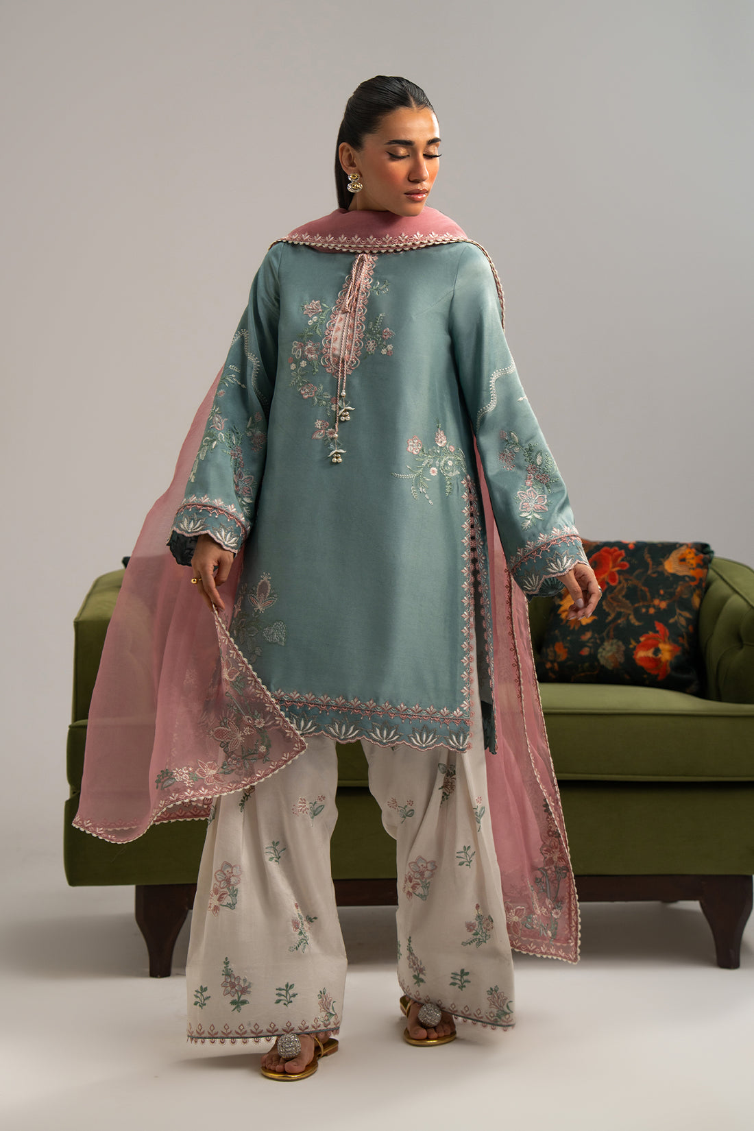 Nyra | Luxe Line Pret | Lustra - Formal Dress - available at Maria Faisal in UK and USA.