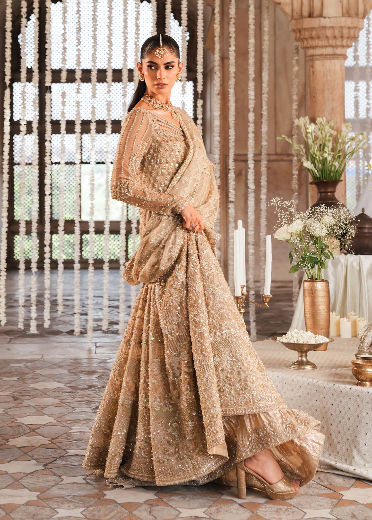 Kanwal Malik | Sajni Wedding Festive | DARAKSHAN - Wedding Dress - available at Maria Faisal in UK and USA.