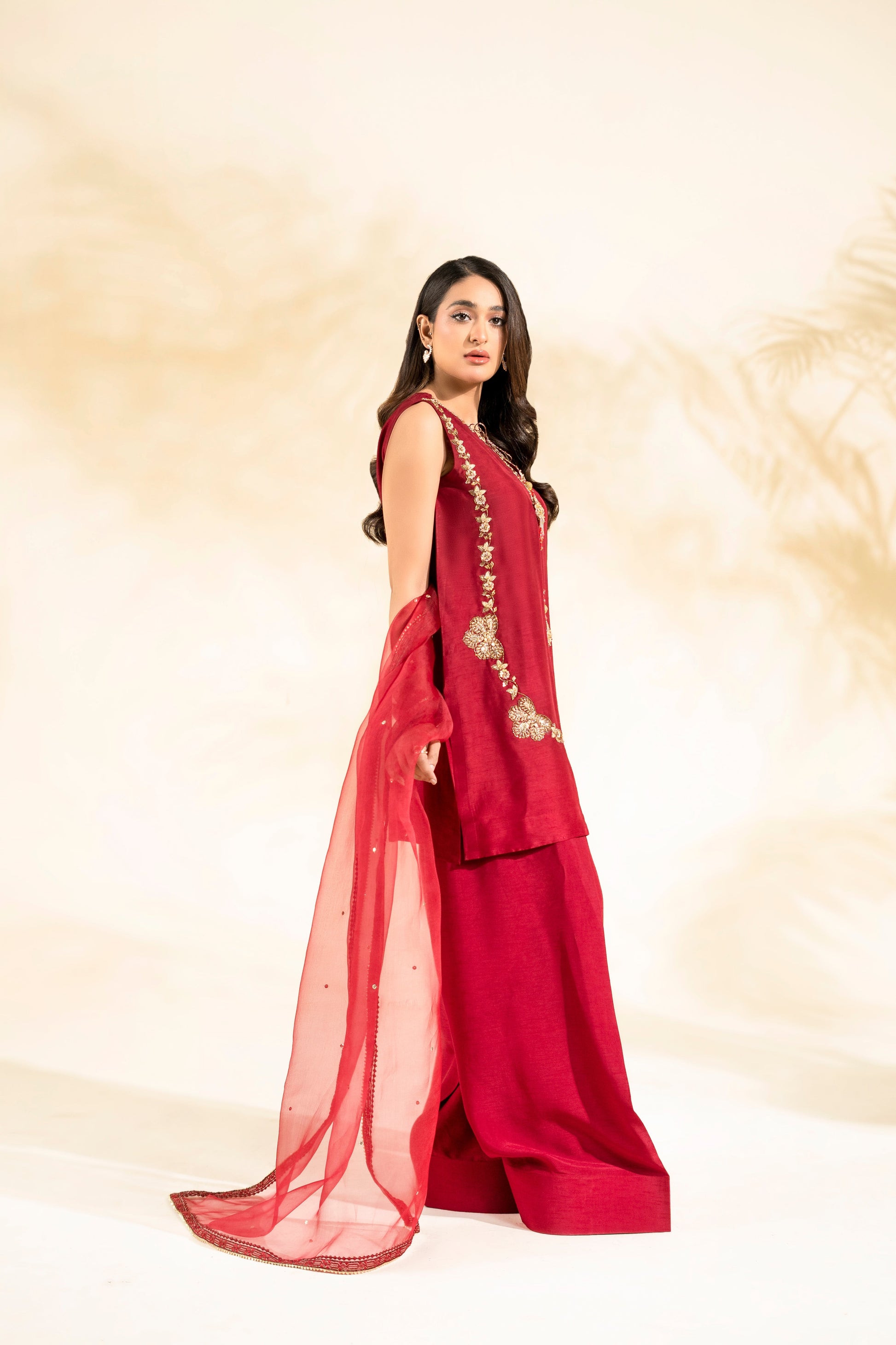 Faiza Faisal | Elara Luxury Pret | ZAR RUBY - Luxury Dress - available at Maria Faisal in UK and USA.