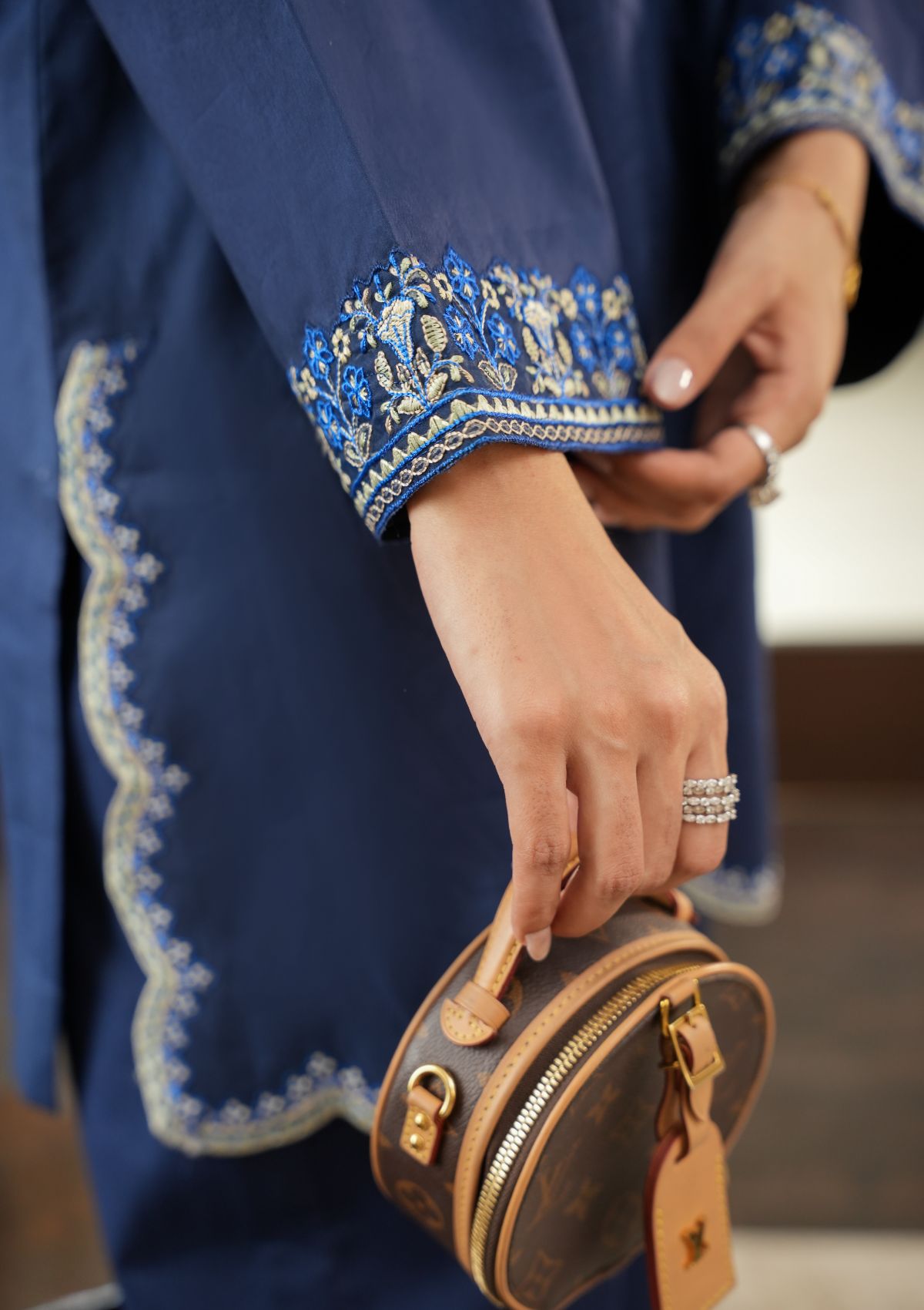 Faiza Faisal | FNF Cords Edit |NAVY SYMPHONY - Casual Dress - available at Maria Faisal in UK and USA.