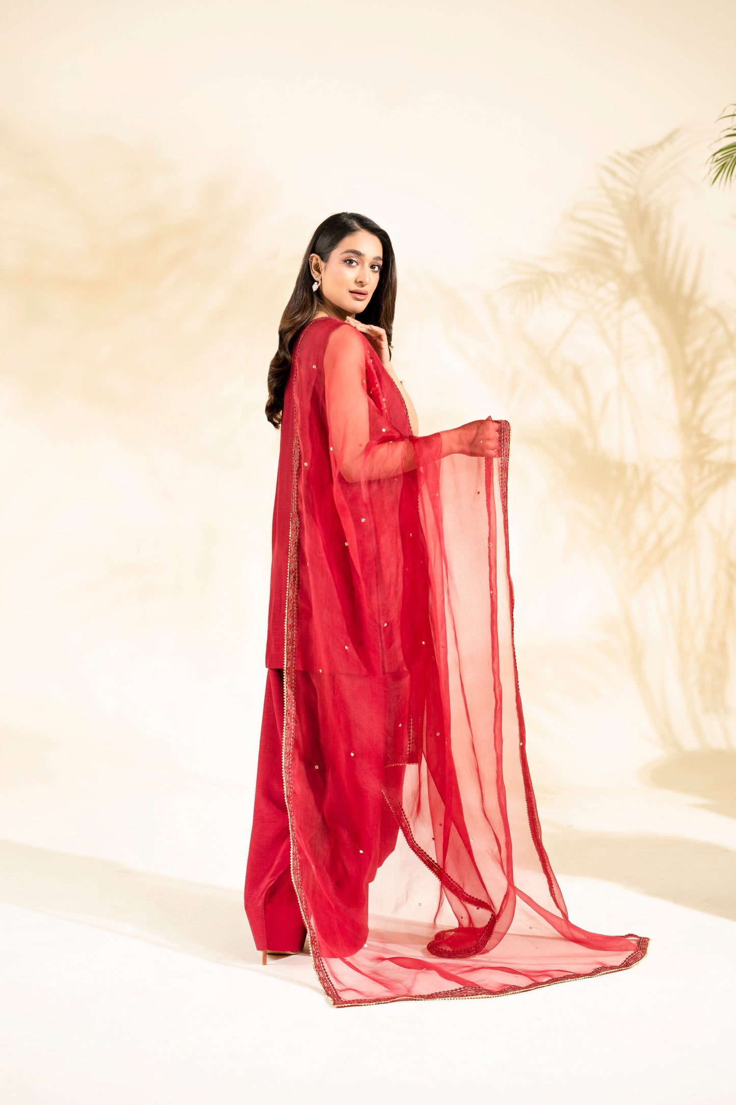 Faiza Faisal | Elara Luxury Pret | ZAR RUBY - Luxury Dress - available at Maria Faisal in UK and USA.