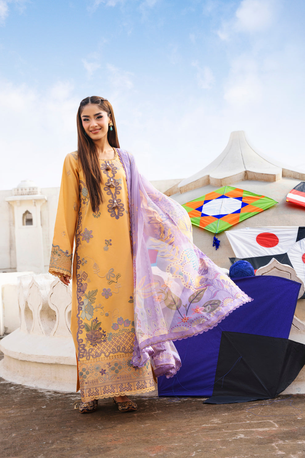 Florent | Basant Chikankari |FBC - 1B - Luxury Dress - available at Maria Faisal in UK and USA.