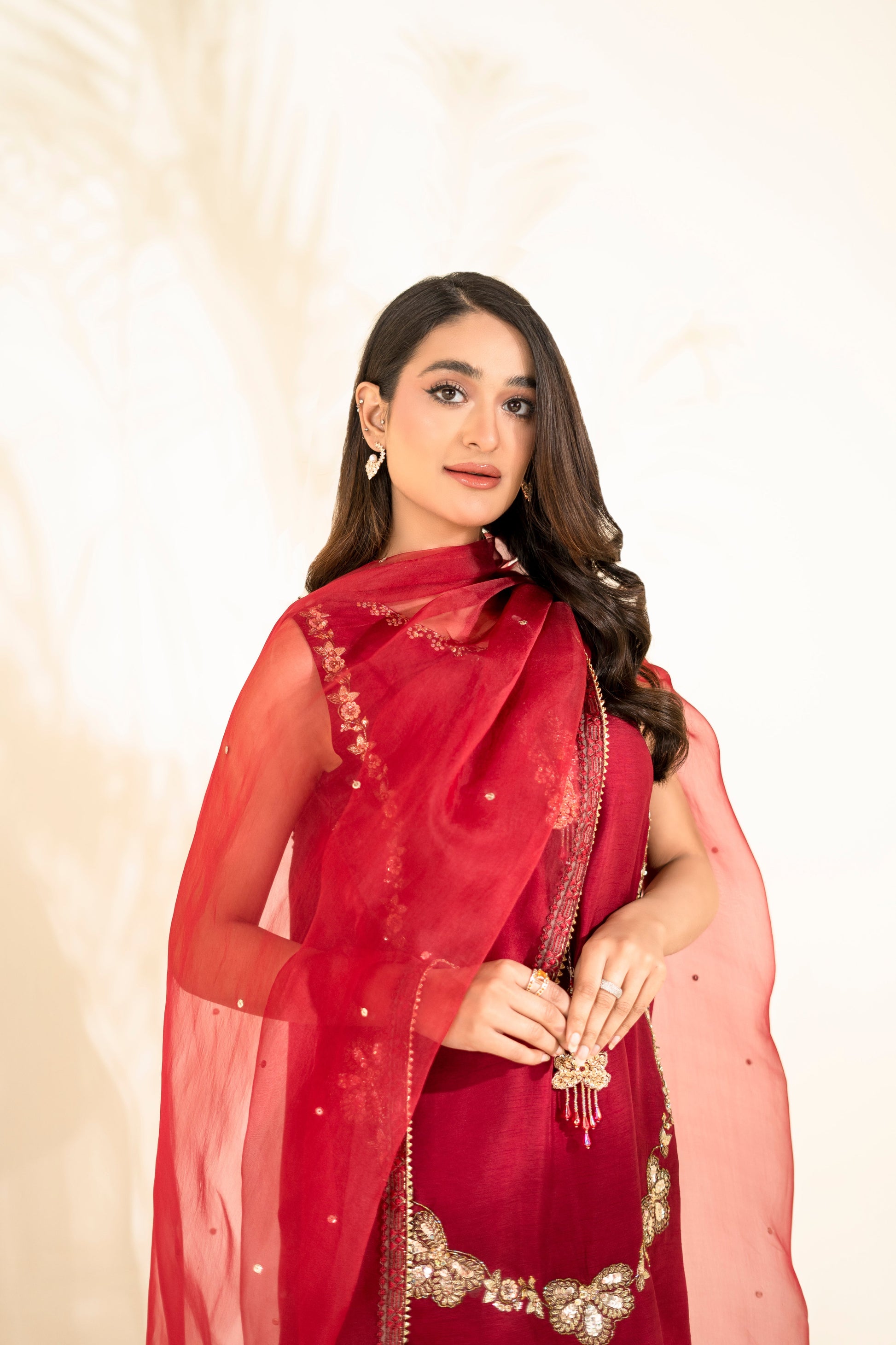 Faiza Faisal | Elara Luxury Pret | ZAR RUBY - Luxury Dress - available at Maria Faisal in UK and USA.