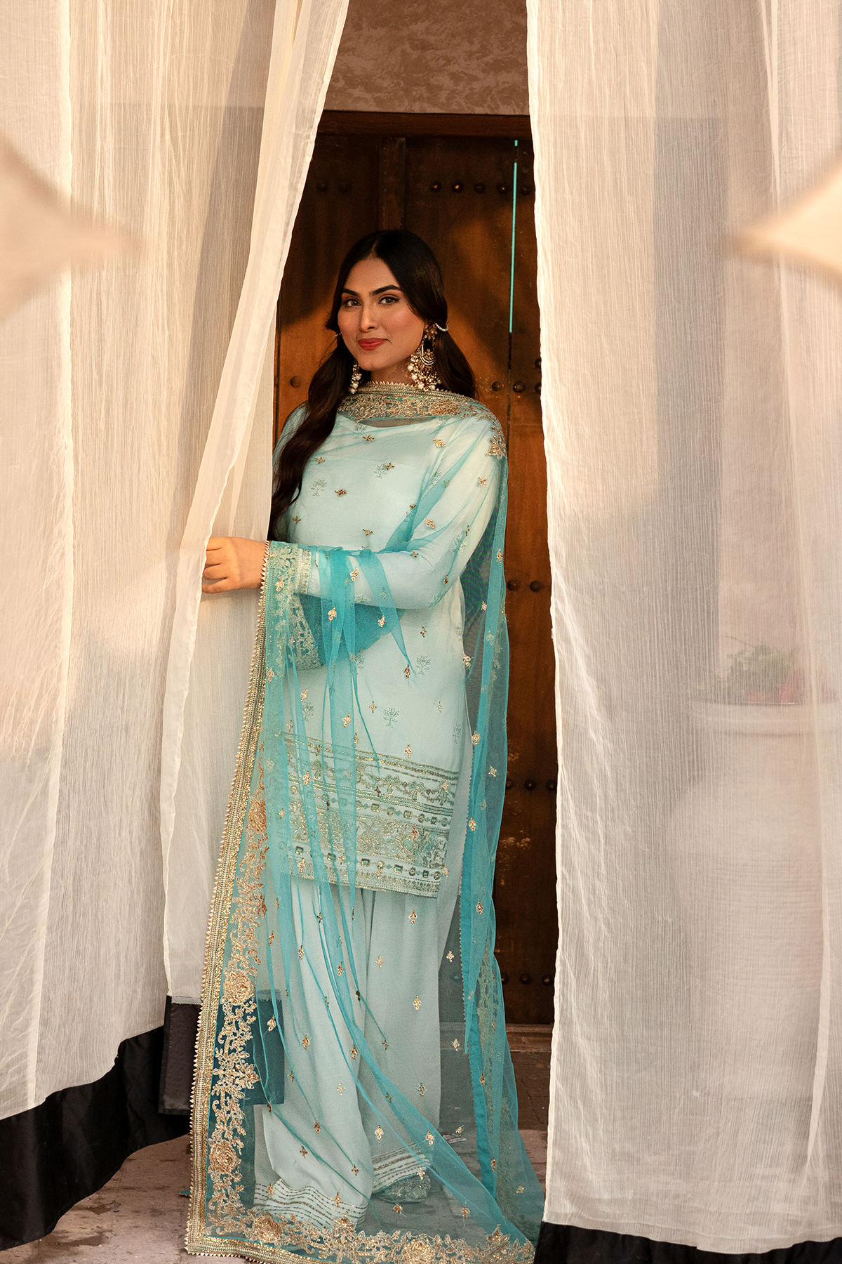 Erum Khan | Sakhiyan Formals | SUFAID PHOOL - Wedding Dress - Maria Faisal