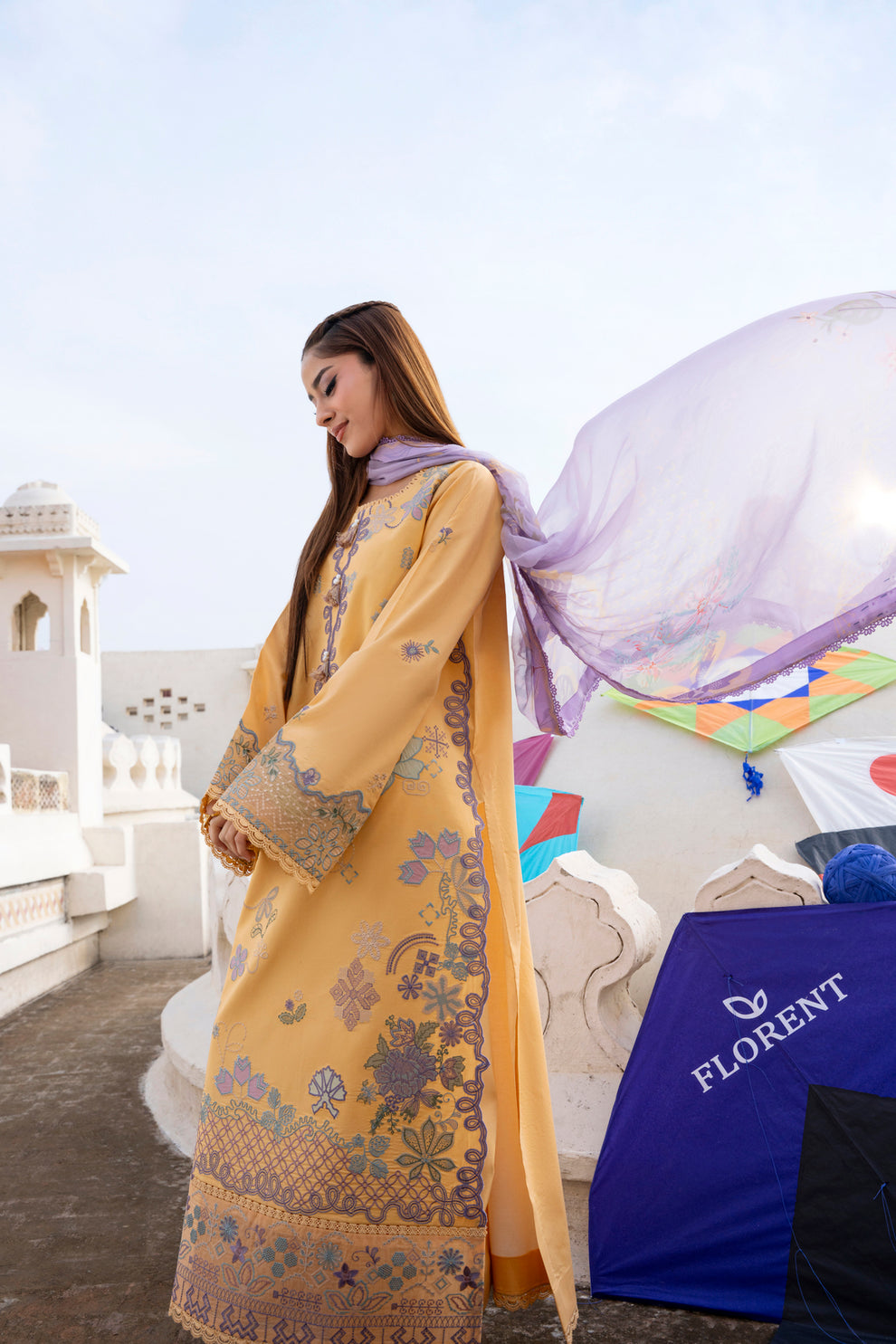 Florent | Basant Chikankari |FBC - 1B - Luxury Dress - available at Maria Faisal in UK and USA.