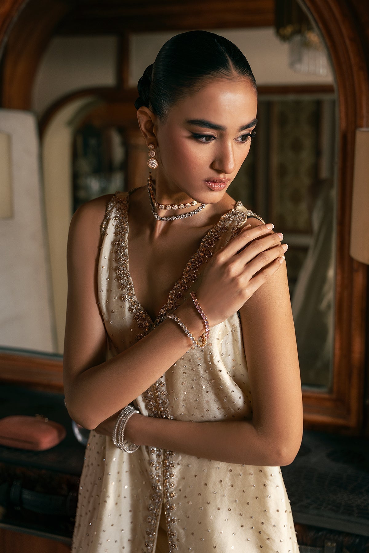 Mina Kashif | Emilie Formals | Rosia - Formal Dress - available at Maria Faisal in UK and USA.