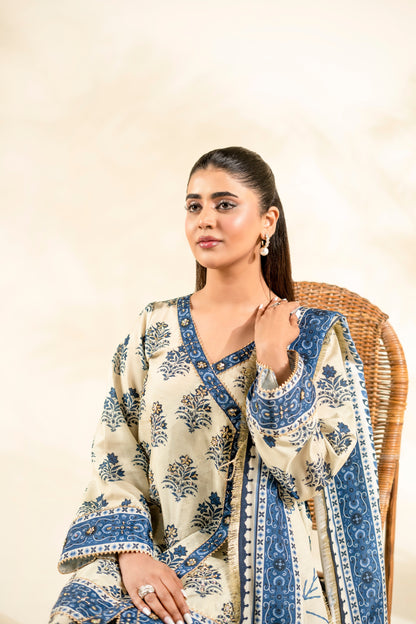 Faiza Faisal | Elara Luxury Pret | IVORY ZEEN - Luxury Dress - available at Maria Faisal in UK and USA.