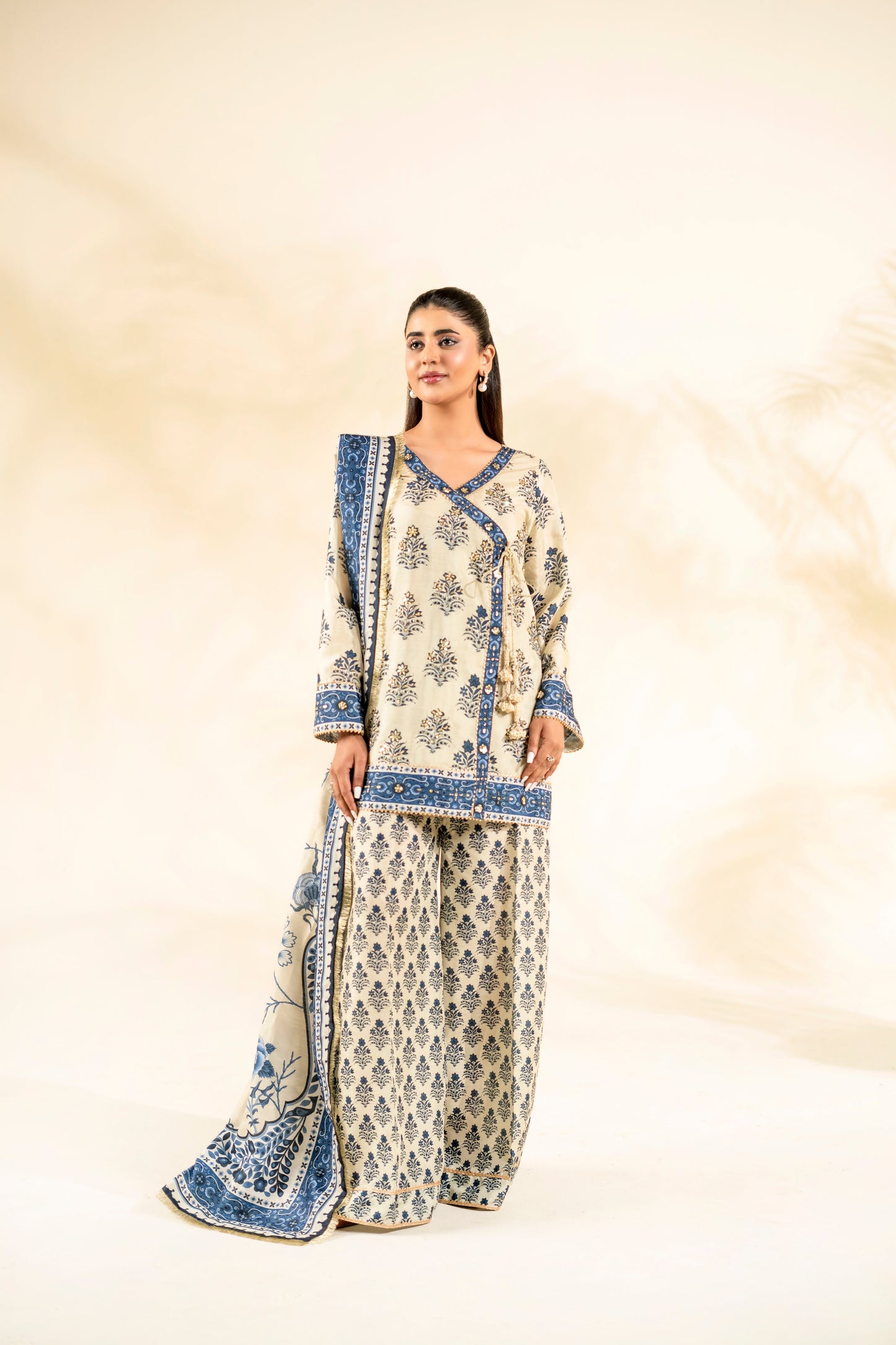 Faiza Faisal | Elara Luxury Pret | IVORY ZEEN - Luxury Dress - available at Maria Faisal in UK and USA.