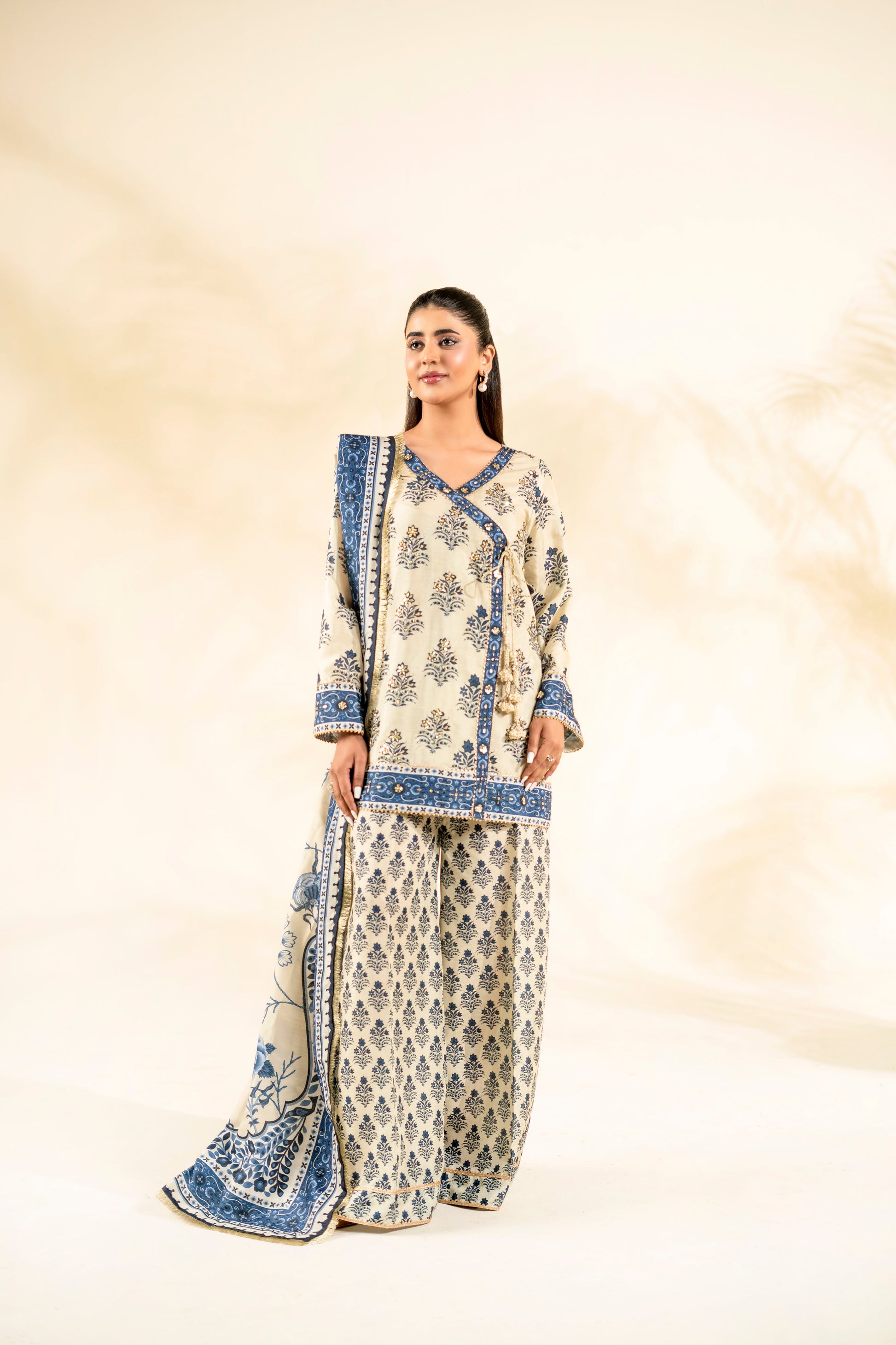 Faiza Faisal | Elara Luxury Pret | IVORY ZEEN - Luxury Dress - available at Maria Faisal in UK and USA.