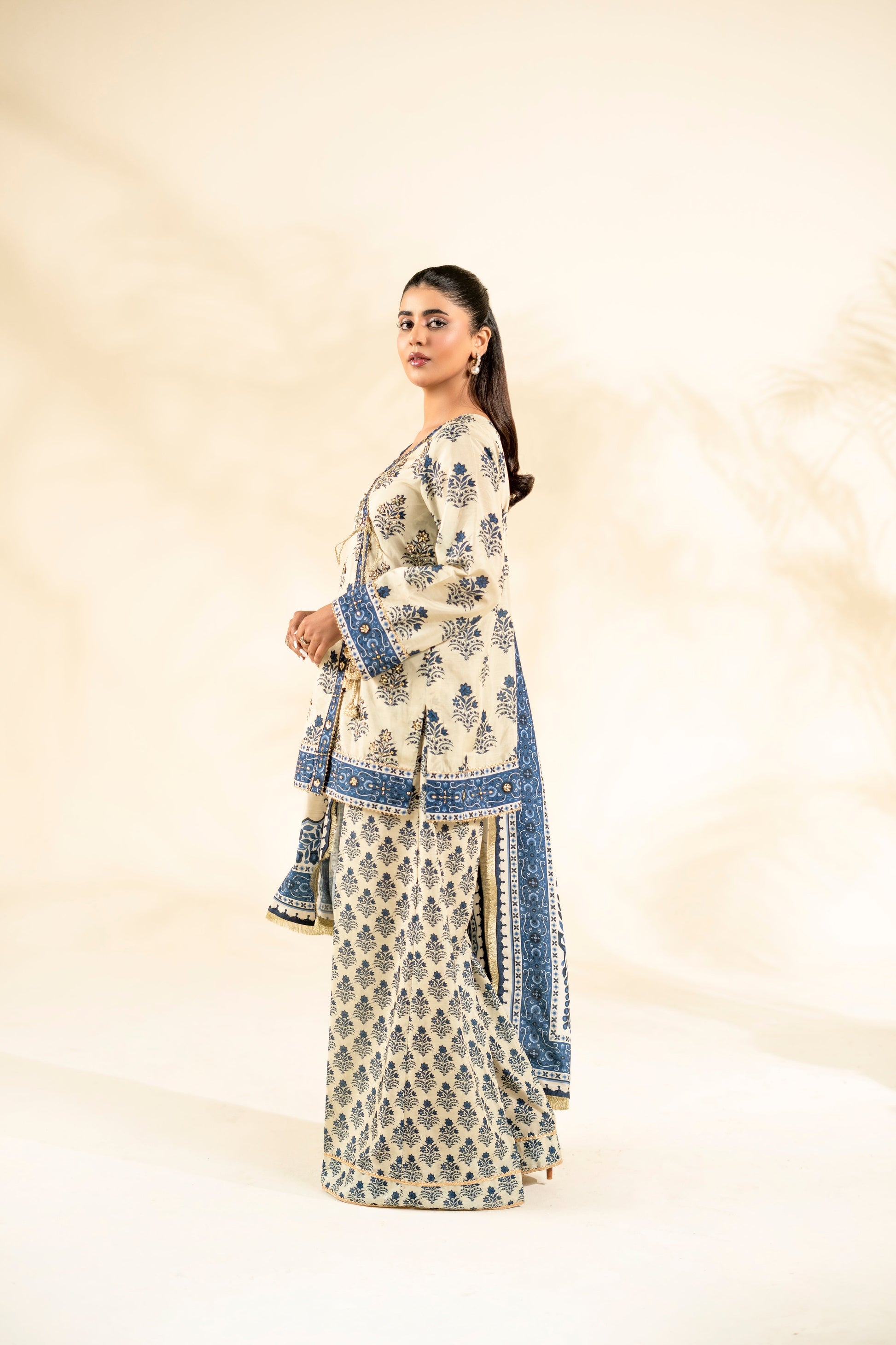 Faiza Faisal | Elara Luxury Pret | IVORY ZEEN - Luxury Dress - available at Maria Faisal in UK and USA.