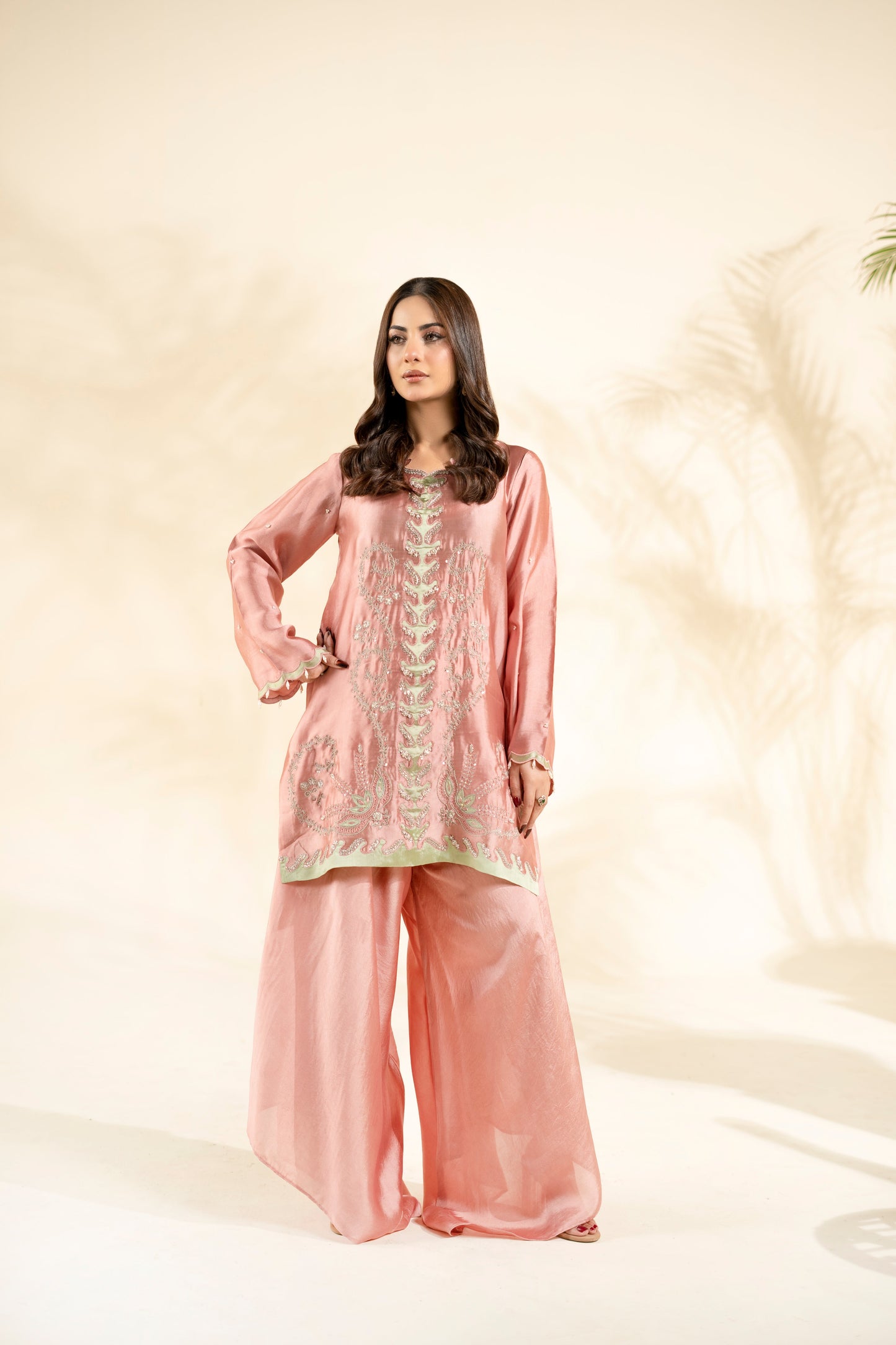 Faiza Faisal | Elara Luxury Pret | AURELIA PINK - Luxury Dress - available at Maria Faisal in UK and USA.