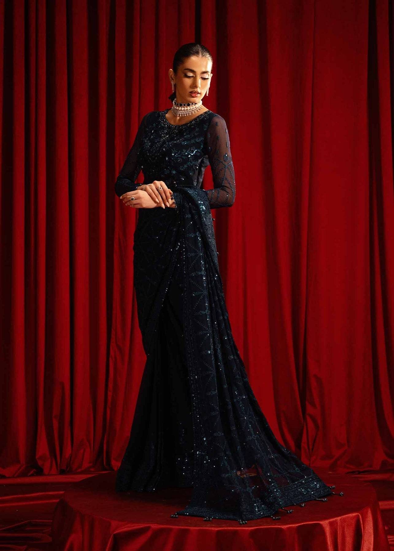 Paras by Pasha | Noor -e- Jahan Saree Collection | Neel-e-Noor by Maria Faisal - Registered Vendor of : Paras by Pasha - type : Ladies Clothes - 100% original wedding dresses