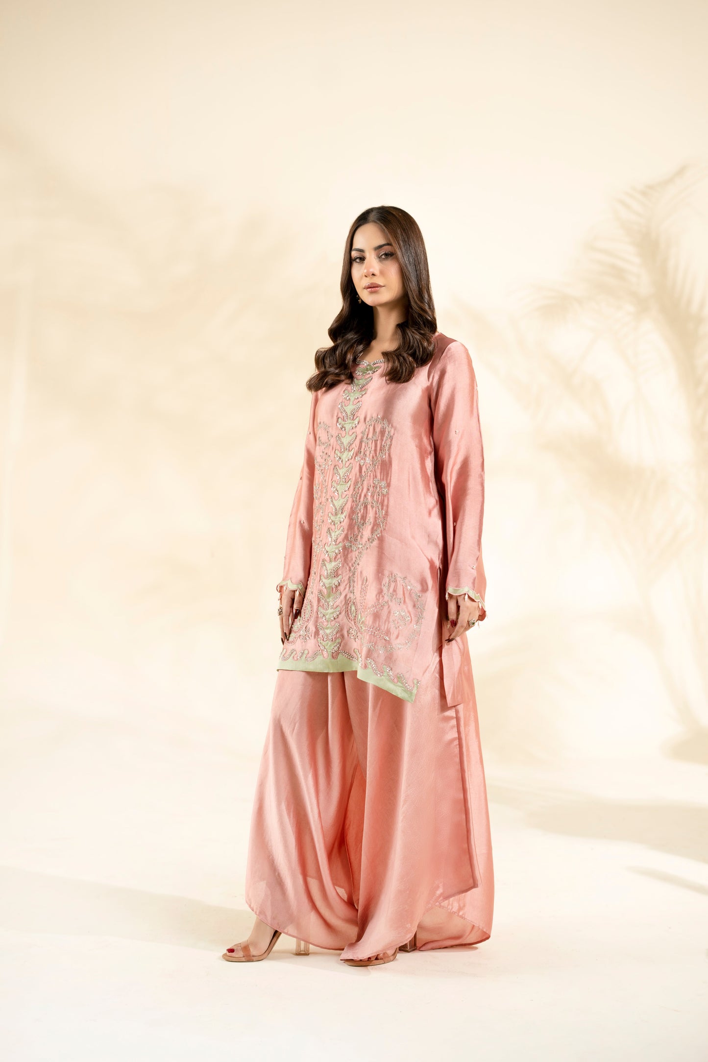 Faiza Faisal | Elara Luxury Pret | AURELIA PINK - Luxury Dress - available at Maria Faisal in UK and USA.